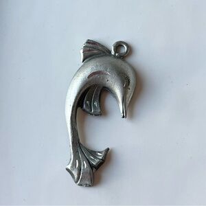 Vintage Pewter Dolphin Pendant